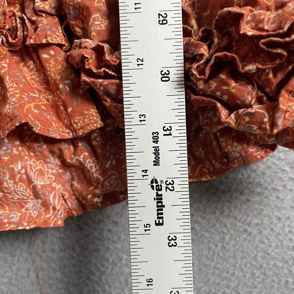 House of Harlow 1960 Dress Womens XS Floral Ruffle Smocked Long Sleeve Boho - Picture 10 of 10